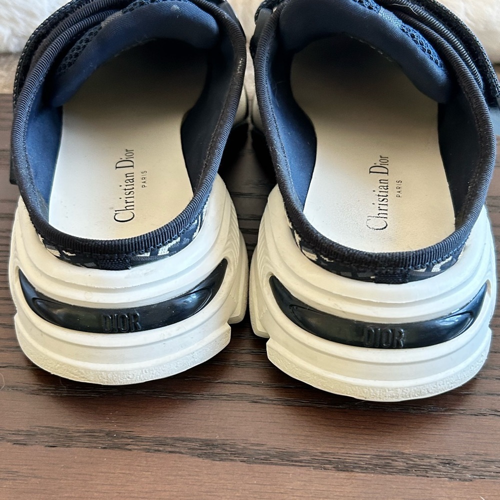 Dior - D-Wander Deep Blue Dior Oblique Technical Fabric Slip On Sneakers - Picture 7 of 15